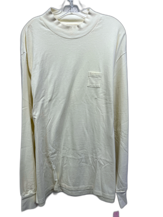 Aime Leon Dore Size XXL Cream Cotton Solid Men's Long Sleeve Shirt Cream / XXL