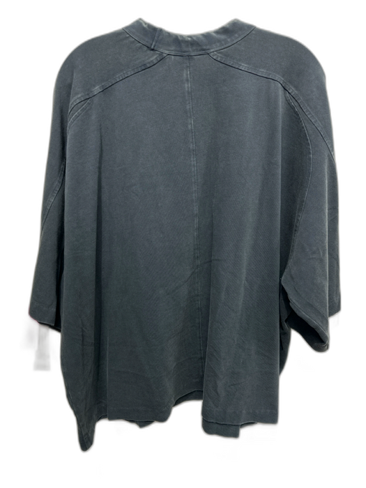 Entire Studios Size Est XXL Gray Cotton Solid Men's Short Sleeve Gray / Est XXL