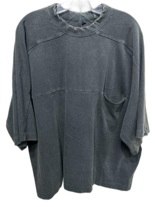 Entire Studios Size Est XXL Gray Cotton Solid Men's Short Sleeve Gray / Est XXL