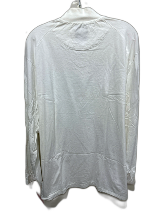 Y3 Size XXL White Cotton Solid Turtleneck Men's Long Sleeve Shirt White / XXL