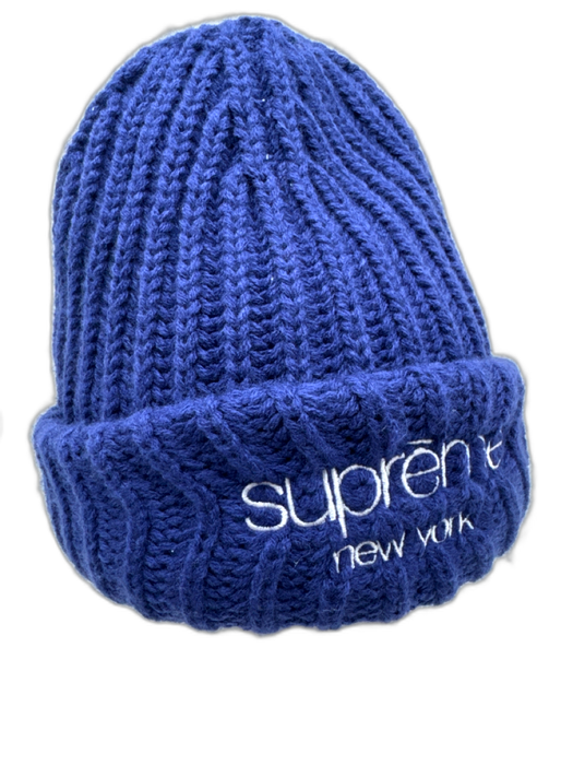 supreme Blue Acrylic Beanie Men's Hat Blue