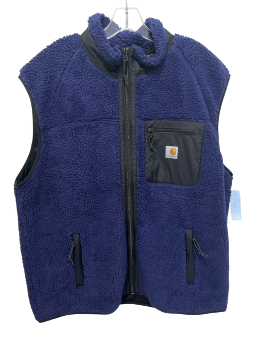 Carhartt Size XXL Purple & Black Polyethylene Zipper Men's Vest Purple & Black / XXL
