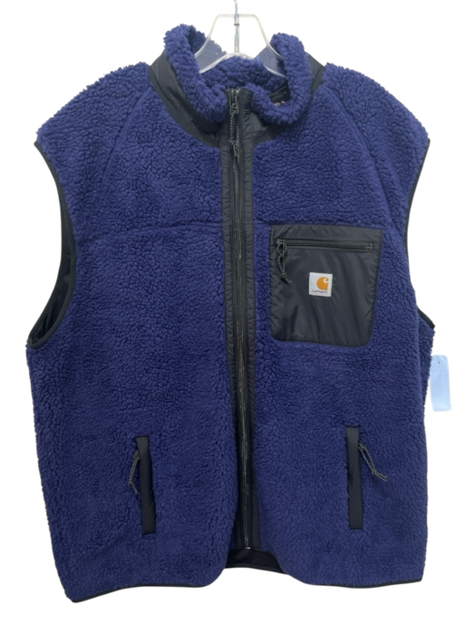 Carhartt Size XXL Purple & Black Polyethylene Zipper Men's Vest Purple & Black / XXL
