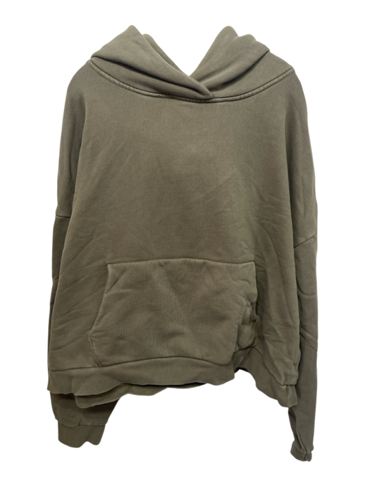 Entire Studios Size XL Olive Green Cotton Solid Hoodie Men's Jacket Olive Green / XL