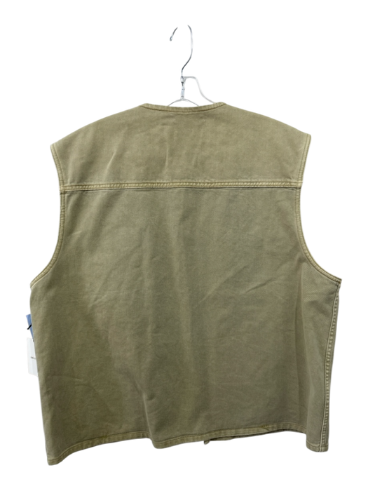 Aime Leon Dore NWT Size XXL Beige Cotton Solid Zipper Men's Vest Beige / XXL