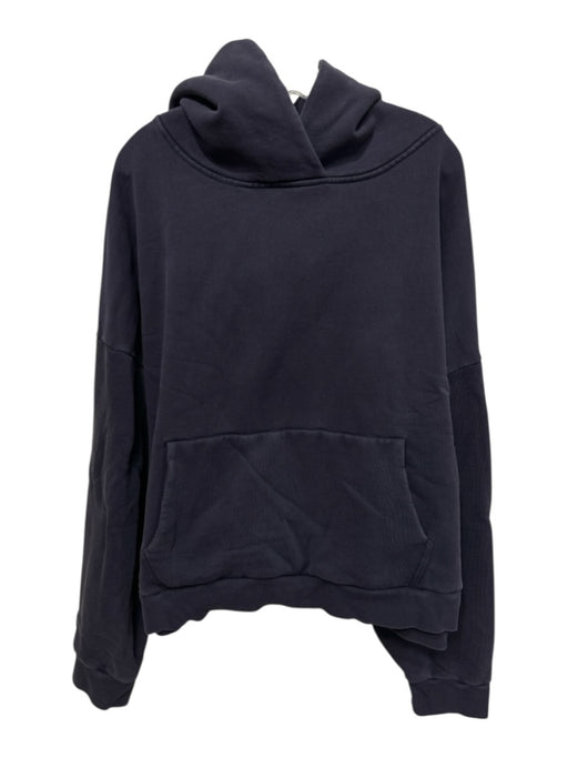 Entire Studios Size XL Navy Blue Cotton Solid Hoodie Men's Jacket Navy Blue / XL