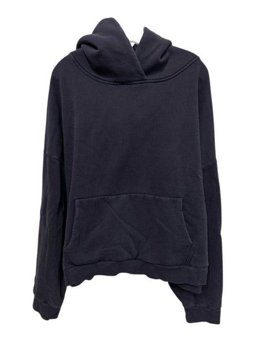 Entire Studios Size XL Navy Blue Cotton Solid Hoodie Men's Jacket Navy Blue / XL