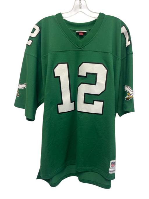Mitchell & Ness Size XL Green & White Polyester Jersey Men's Short Sleeve Green & White / XL