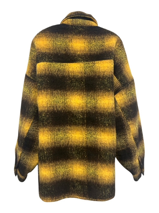 Untitled Artworks Size XL Yellow & Brown Polyester Buttons Men's Jacket Yellow & Brown / XL