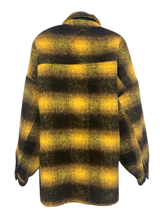 Untitled Artworks Size XL Yellow & Brown Polyester Buttons Men's Jacket Yellow & Brown / XL
