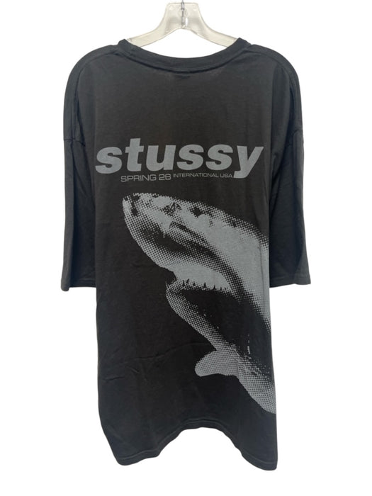 Stussy Size XXL Gray Cotton Graphic Men's Short Sleeve Gray / XXL