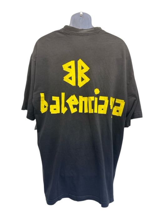 Balenciaga Size M Gray Cotton Graphic T Shirt Men's Short Sleeve Shirt Gray / M