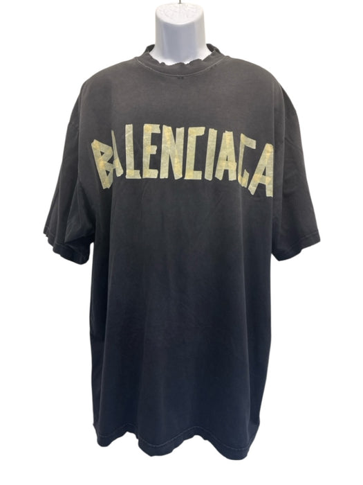 Balenciaga Size M Gray Cotton Graphic T Shirt Men's Short Sleeve Shirt Gray / M