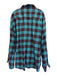 Balenciaga AS IS Size 2 Blue & Multi Polyester Blend Plaid Flannel Men's Jacket Blue & Multi / 2