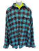 Balenciaga AS IS Size 2 Blue & Multi Polyester Blend Plaid Flannel Men's Jacket Blue & Multi / 2