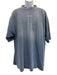 Balenciaga Size XXL Blue Cotton embroidered logo T Shirt Men's Short Sleeve Blue / XXL
