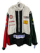 Anti Social Club Size XL White & Multi Polyester Blend Patches Half Zip Jacket White & Multi / XL