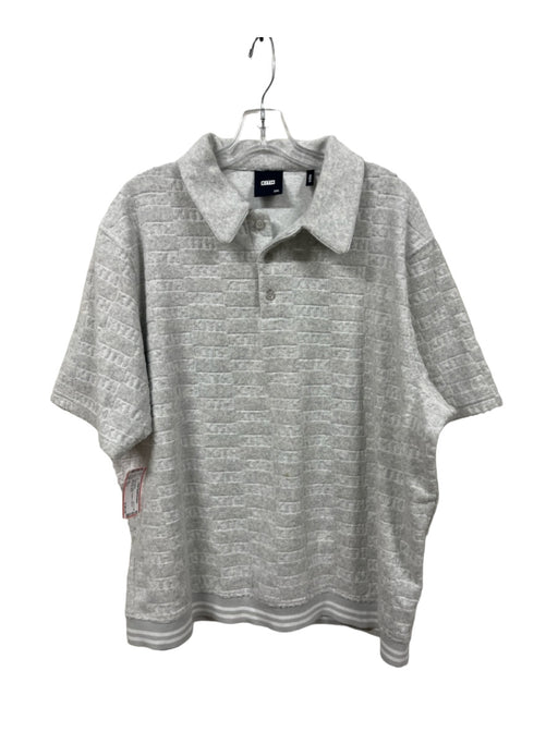 Kith Size XXL Light Gray Cotton Buttons Collared Men's Short Sleeve XXL