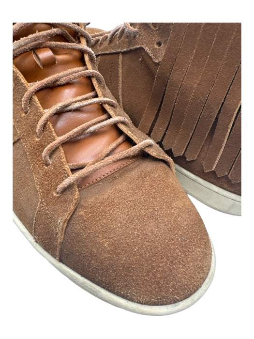 Saint Laurent Shoe Size 47.5 Brown Suede Solid Tassel Sneaker Men's Shoes 47.5