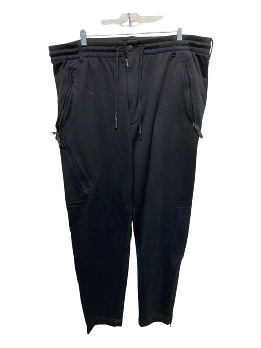 Y3 Size XL Black Synthetic Solid Athletic Jogger Men's Pants XL