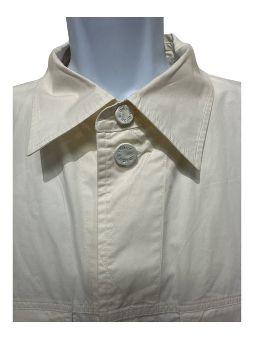 Louis Vuitton Size 5L Off White Cotton Solid Button Up front pocket Men's Jacket Off White / 5L