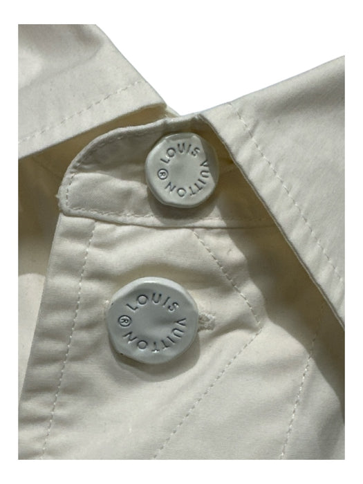 Louis Vuitton Size 5L Off White Cotton Solid Button Up front pocket Men's Jacket Off White / 5L