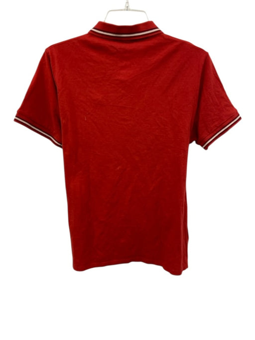 Bally Size 40 Red Cotton Solid Polo Men's Short Sleeve Red / 40