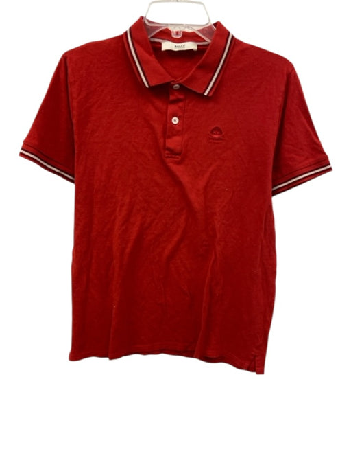 Bally Size 40 Red Cotton Solid Polo Men's Short Sleeve Red / 40