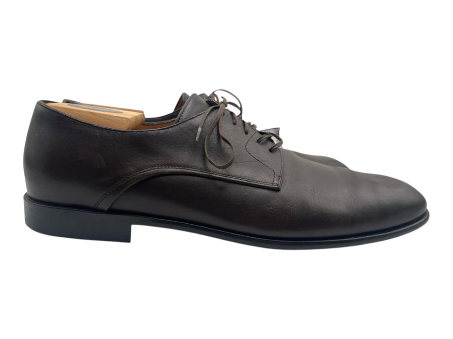 Ferragamo Shoe Size 12E Brown Leather Solid Dress Men's Shoes Brown / 12E