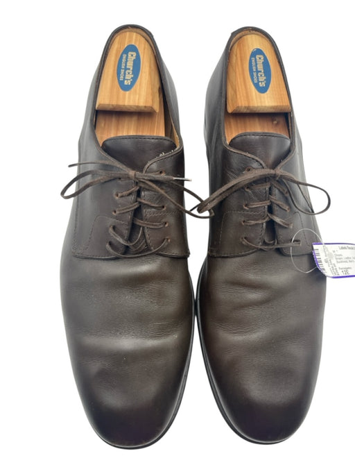 Ferragamo Shoe Size 12E Brown Leather Solid Dress Men's Shoes Brown / 12E