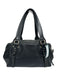 Furla Black Pebbled Leather silver tone hardware Zip Close Shoulder Bag Black / Medium