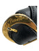 Paloma Picasso Black & Gold Leather Metal Detail X Belts Black & Gold / m/75