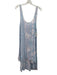 Free People Size M Purple, Blue, White Rayon Raw Edge Floral Scoop Neck Dress Purple, Blue, White / M
