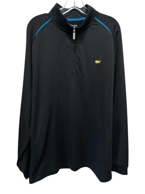 Masters Tech Size XXL Black Synthetic Solid Quarter Zip Men's Long Sleeve Shirt Black / XXL