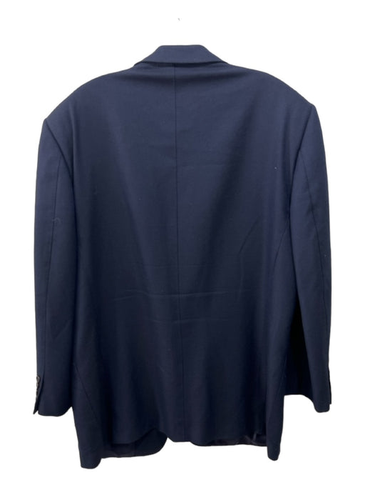 Zegna AS IS Navy Wool Blend Solid 2 Button Men's Blazer 56