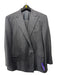 Hickey Freeman Gray Wool Striped Double Breasted Men's Suit Gray / Est 42