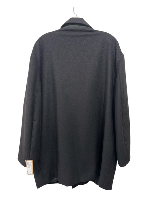 Hickey Freeman Size L Black Wool Blend Solid Zip UP Men's Jacket Black / L