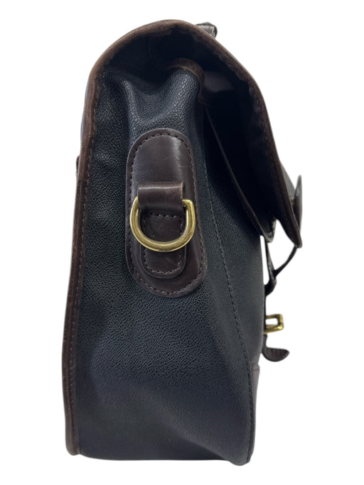 Mulholland Black Leather Solid Satchel Men's Bag Black