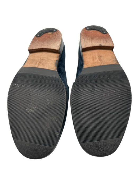 John Lobb Shoe Size 9 Blue Suede Stacked Heel loafer Men's Shoes Blue / 9