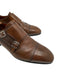 Santoni Shoe Size 9.5 Brown Leather Double Monk Stacked Heel Men's Shoes Brown / 9.5