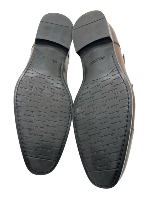 Santoni Shoe Size 9.5 Brown Leather Double Monk Stacked Heel Men's Shoes Brown / 9.5