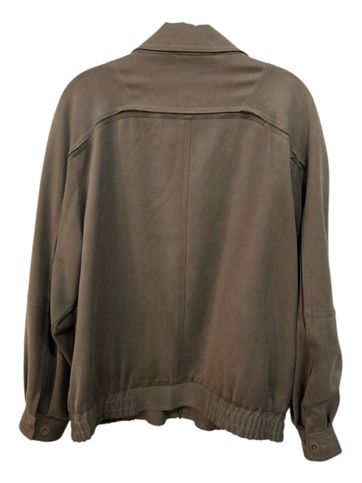 Cypress Grove Size L Green Silk Zip Up Men's Jacket Green / L