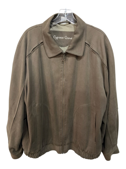 Cypress Grove Size L Green Silk Zip Up Men's Jacket Green / L