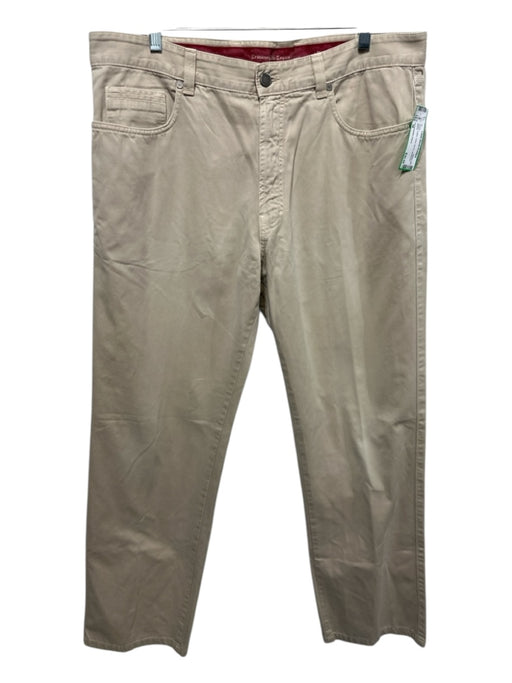 Ermenegildo Zegna Size 38 Khaki Cotton Solid Zip Fly Men's Pants Khaki / 38