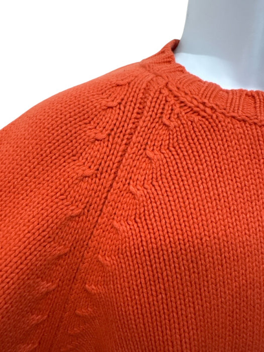 Brunello Cucinelli Size 58 Orange Wool Blend Solid Crewneck Men's Sweater Orange / 58