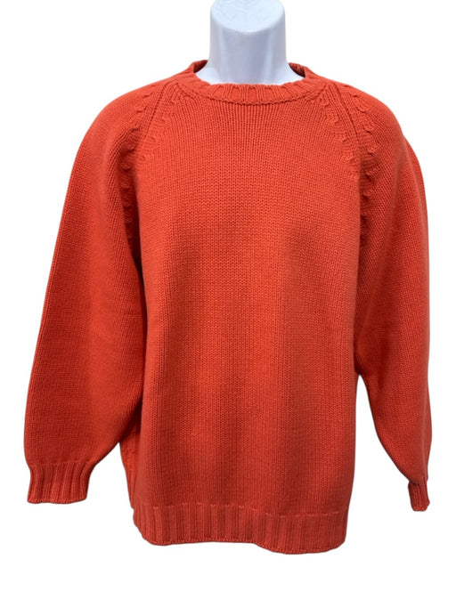Brunello Cucinelli Size 58 Orange Wool Blend Solid Crewneck Men's Sweater Orange / 58