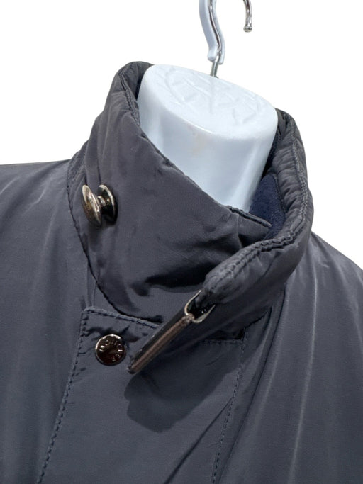 Moncler Size 4 Navy Blue Cotton Solid Zipper Men's Jacket Navy Blue / 4