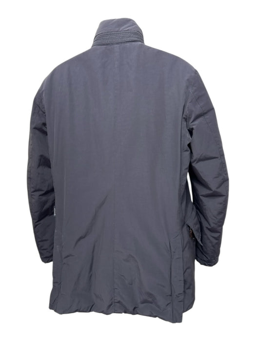 Moncler Size 4 Navy Blue Cotton Solid Zipper Men's Jacket Navy Blue / 4