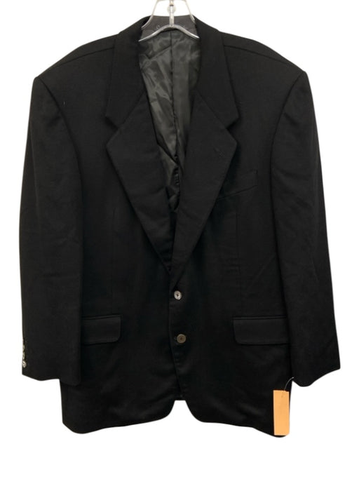 Hickey Freeman Black Cashmere Solid 2 Button Men's Blazer Black / Est L
