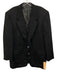 Hickey Freeman Black Cashmere Solid 2 Button Men's Blazer Black / Est L